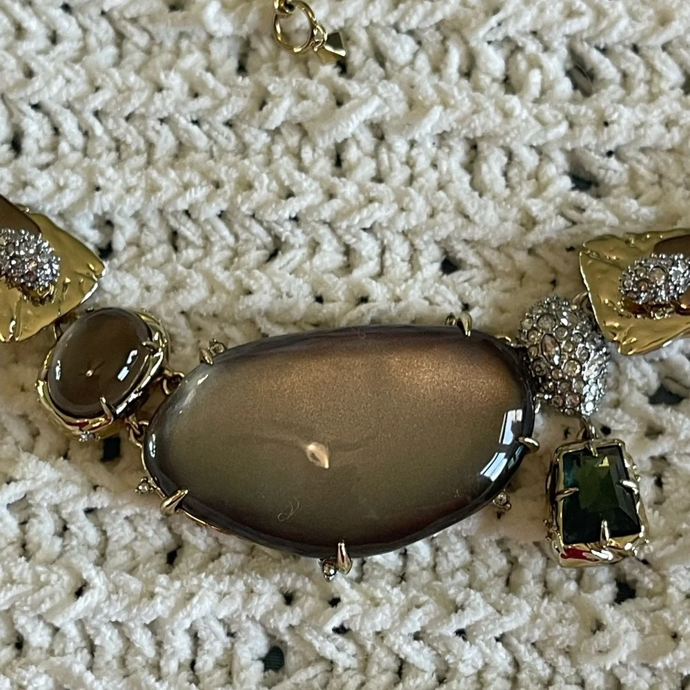 Alexis Bittar Gold and Silver Necklace with Stone Accents - Picture 3 of 7